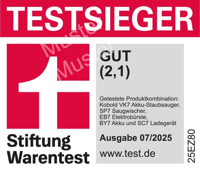 Aufkleber "Testsieger" für RollUp VK7