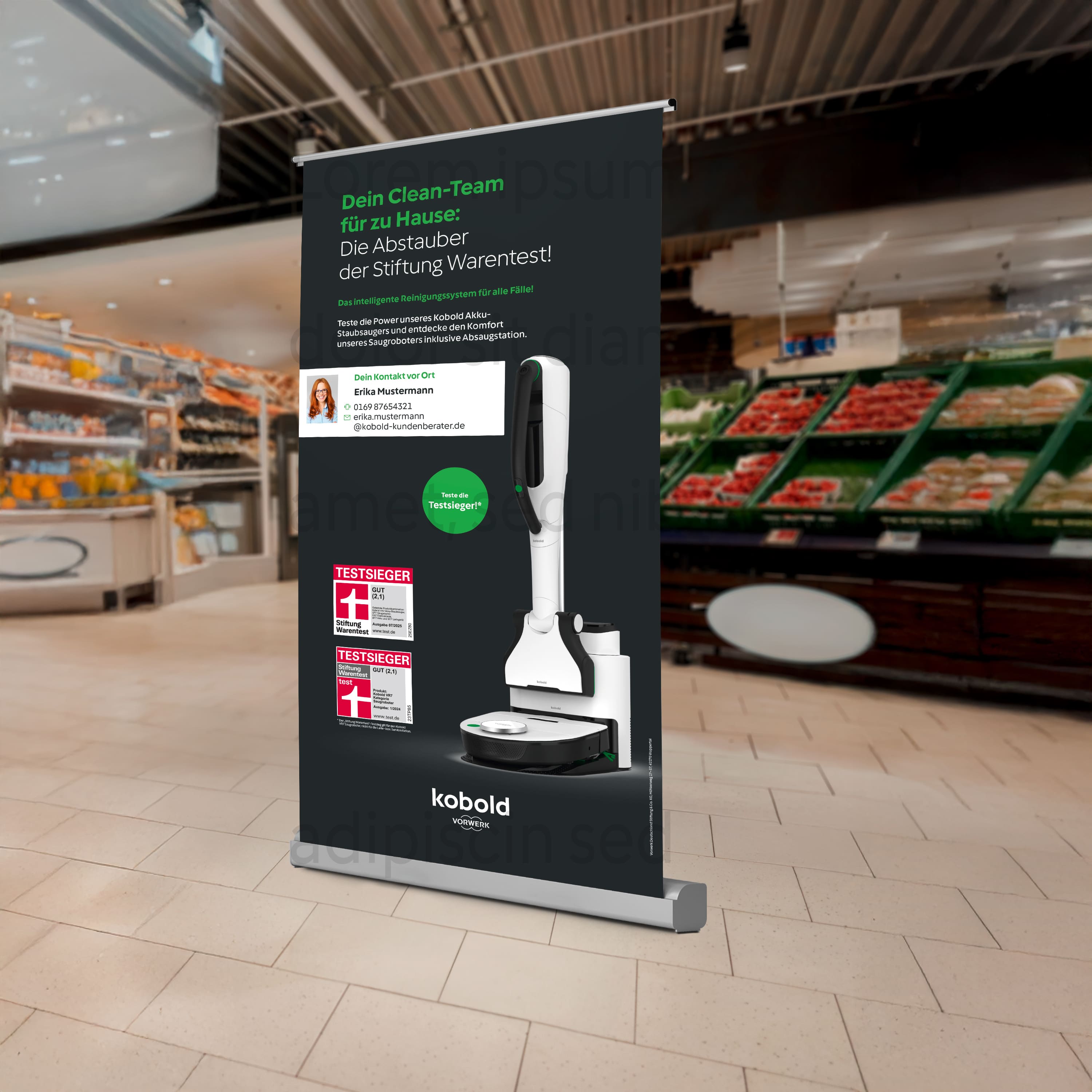 RollUp Austauschdruck SysTeam 100x200cm personalisiert mit Bild